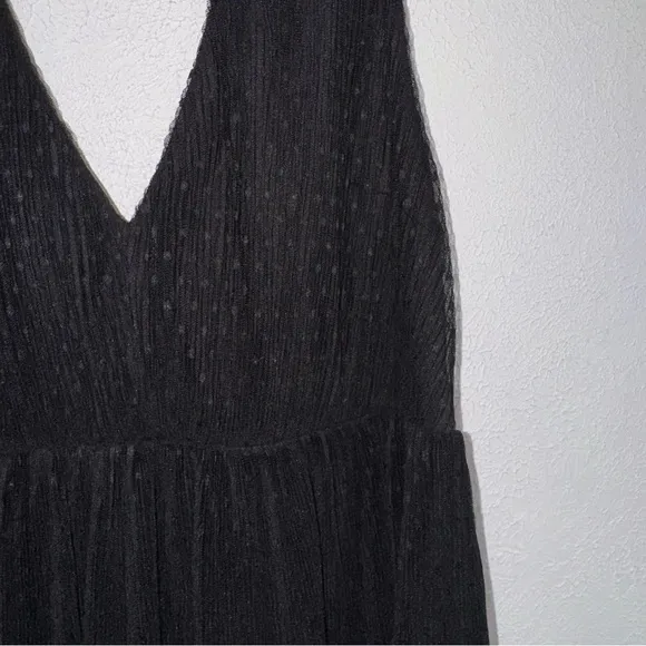 Lulus Sincerely Me Black Tiered Midi Dress Size Small