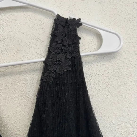 Lulus Sincerely Me Black Tiered Midi Dress Size Small
