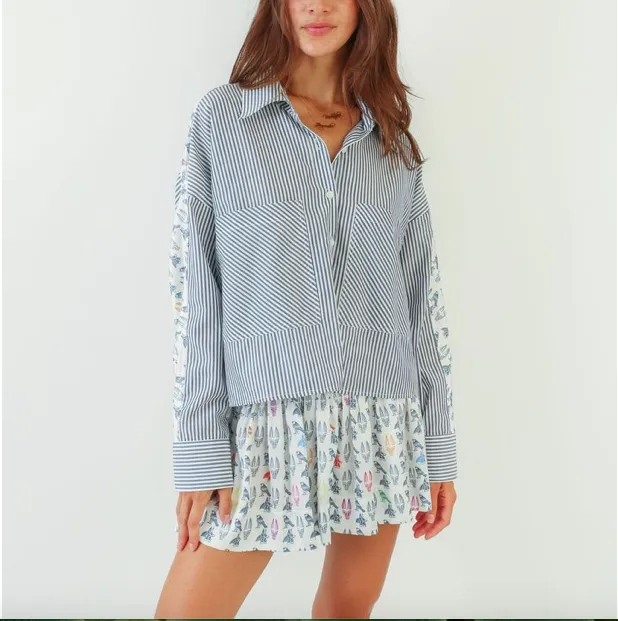 Lyle Top Smocky Stripe