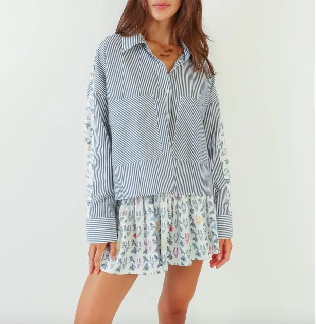 Lyle Top Smocky Stripe