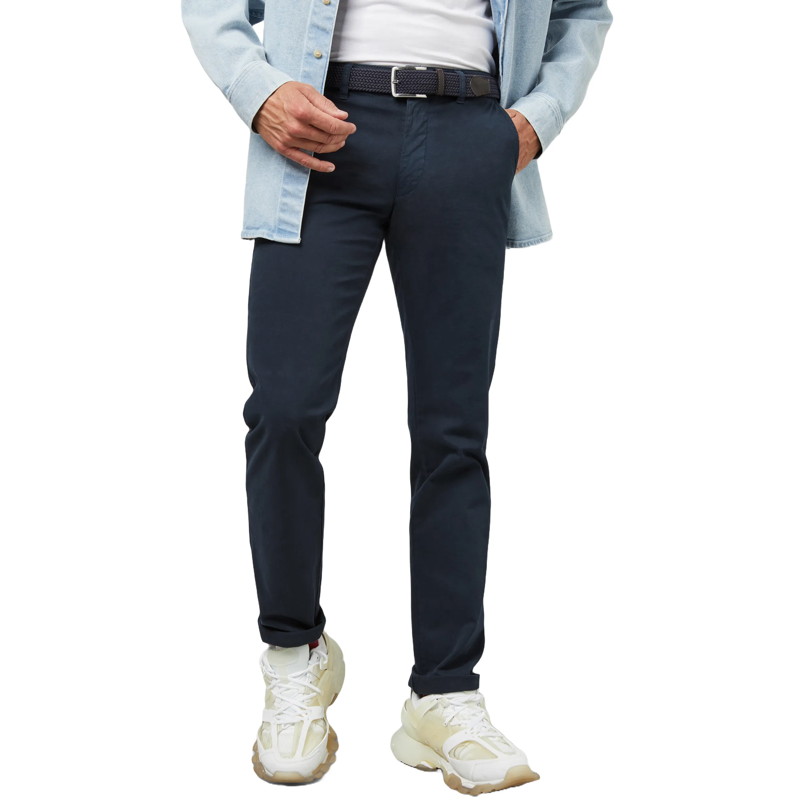 M5 by Meyer Slim Fit Chinos - Navy