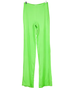 MANGO Green Penny Flowy Straight-fit Trousers UK S