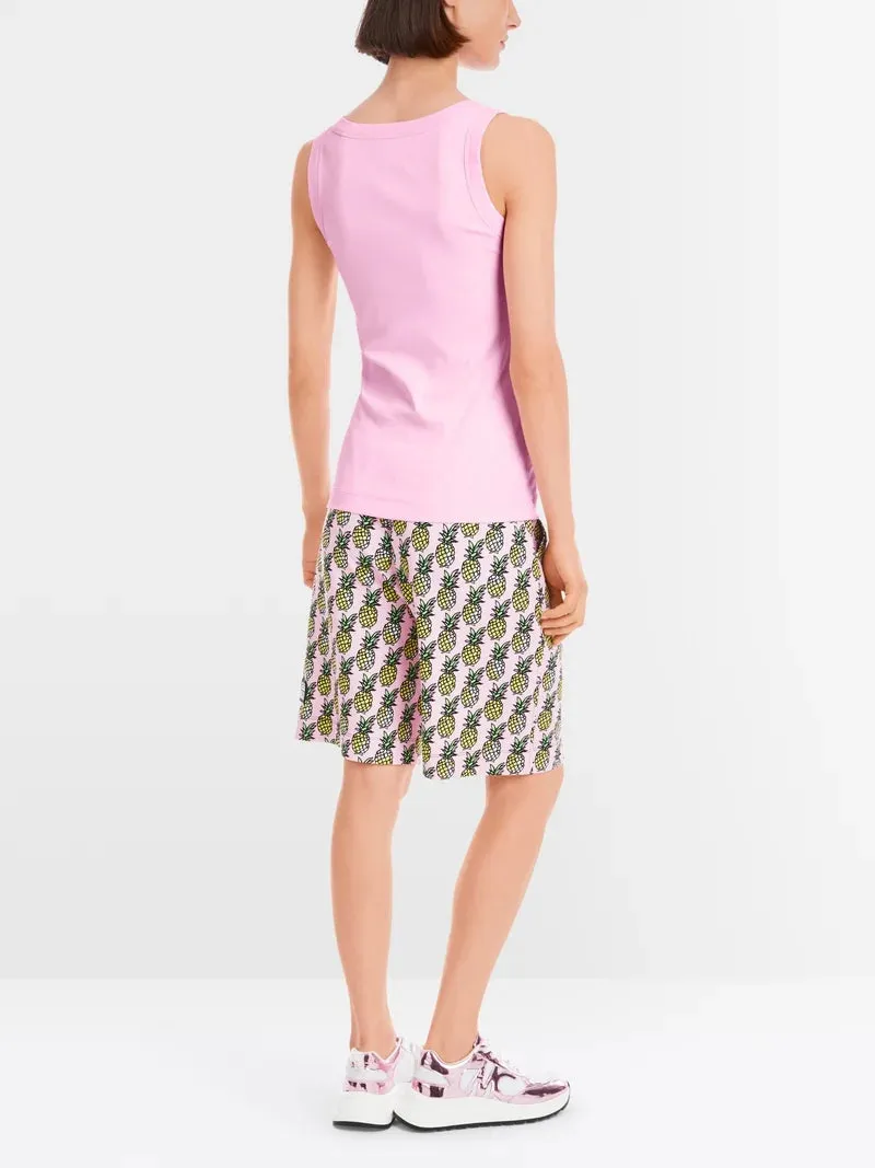 Marc Cain Pink Sleeveless In Cotton Rib