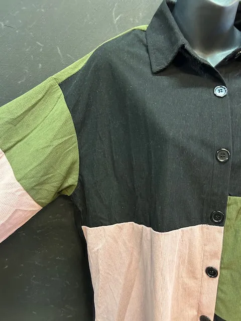 Mari Corduroy Woven Long Sleeve Button Up
