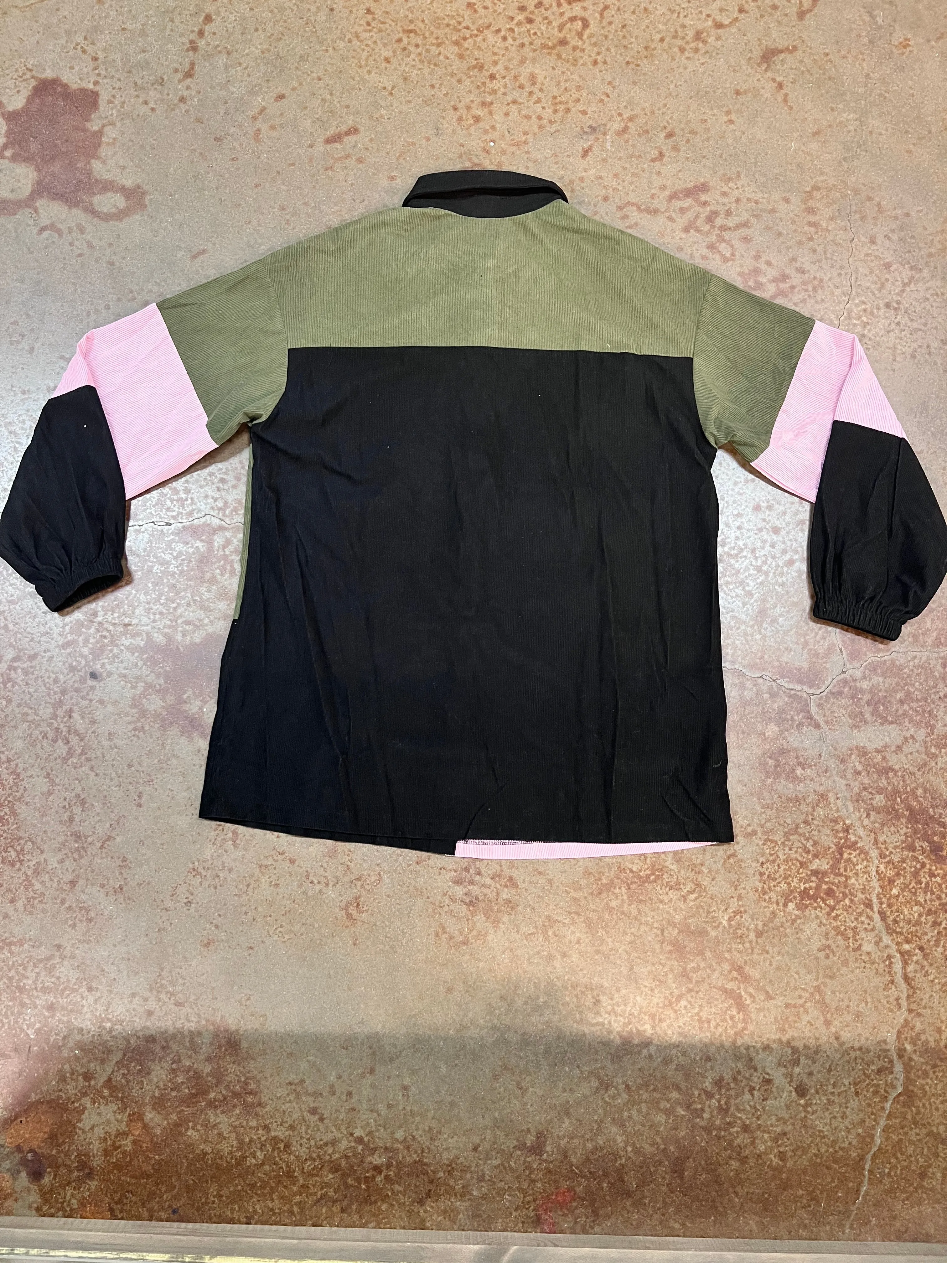 Mari Corduroy Woven Long Sleeve Button Up