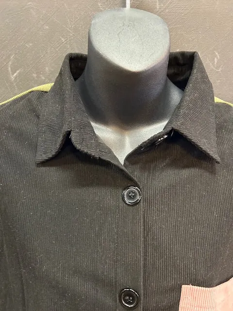 Mari Corduroy Woven Long Sleeve Button Up