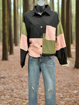 Mari Corduroy Woven Long Sleeve Button Up