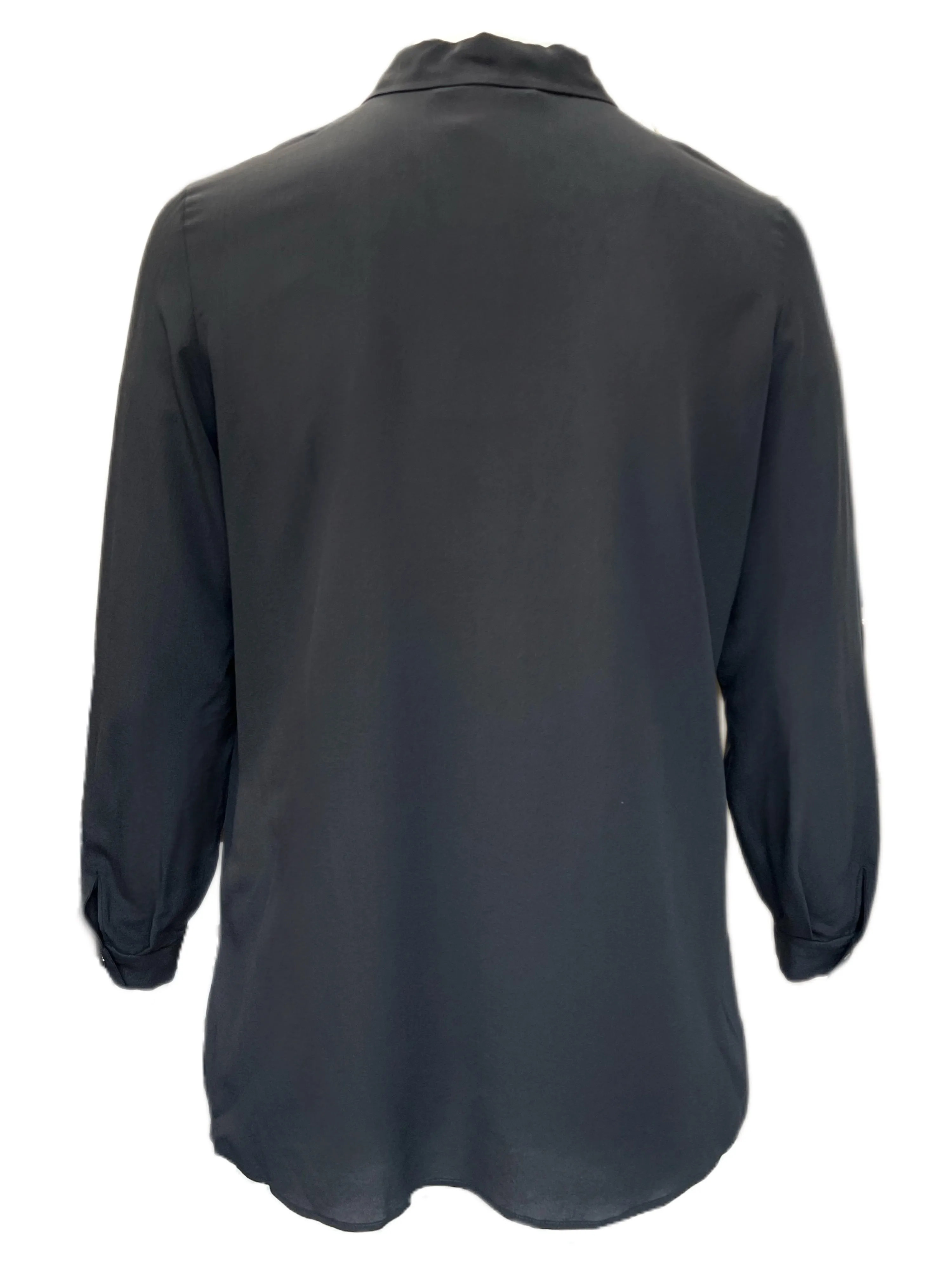 Marina Rinaldi Women's Black Eva Button Down Shirt NWT