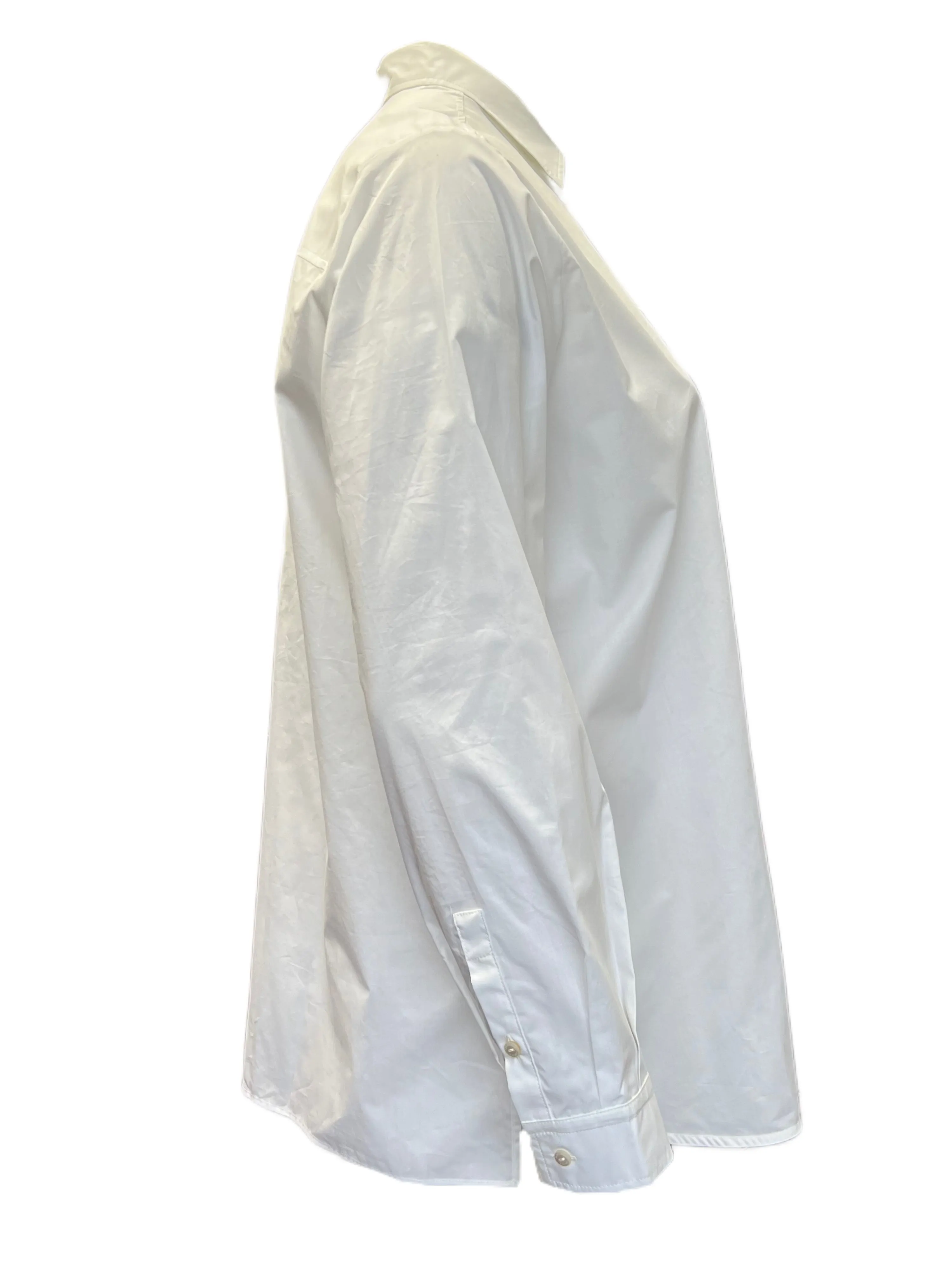 Marina Rinaldi Women's White Bacheca Button Down Shirt NWT