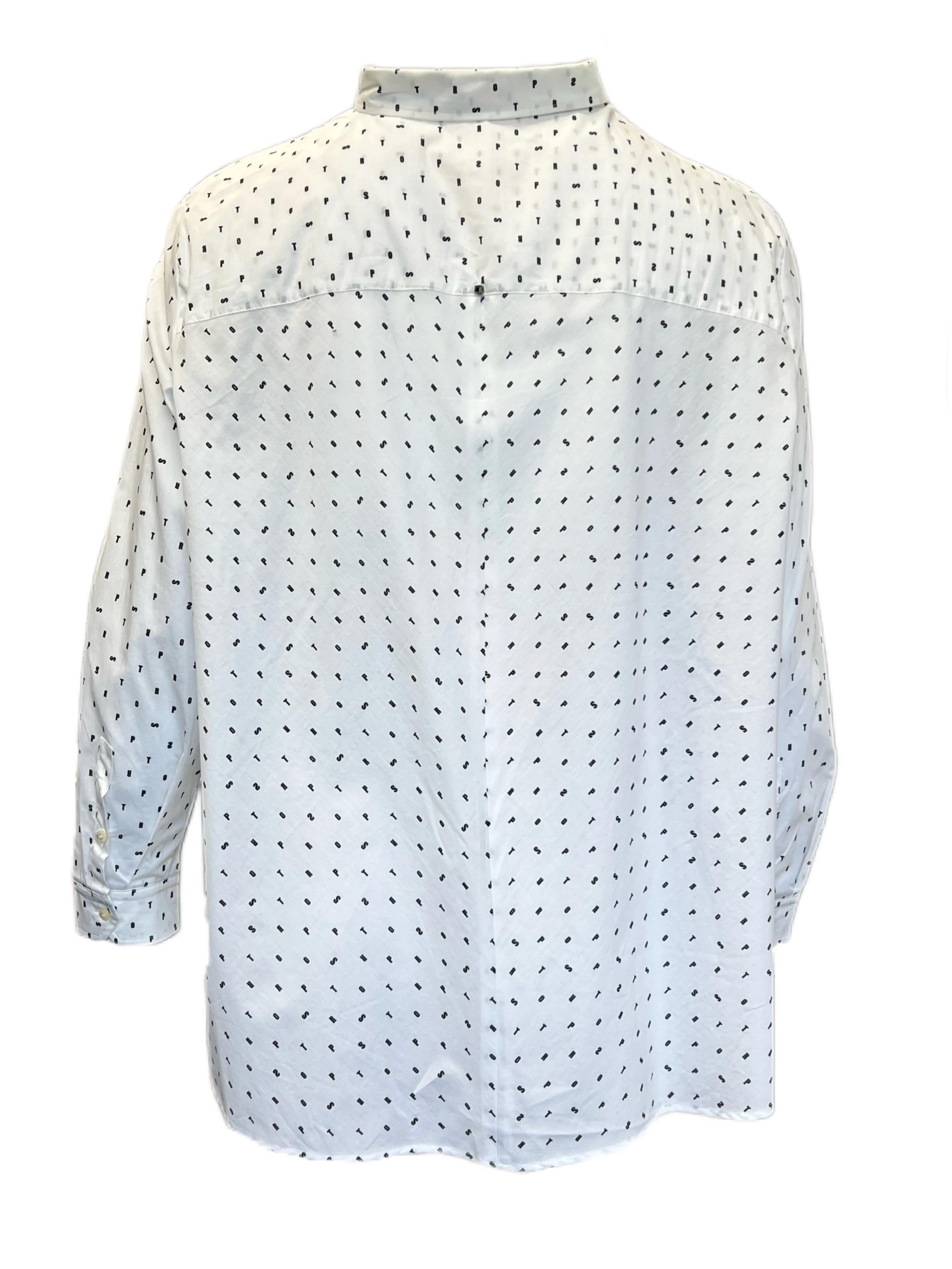Marina Rinaldi Women's White Fatidico Button Down Cotton Shirt NWT