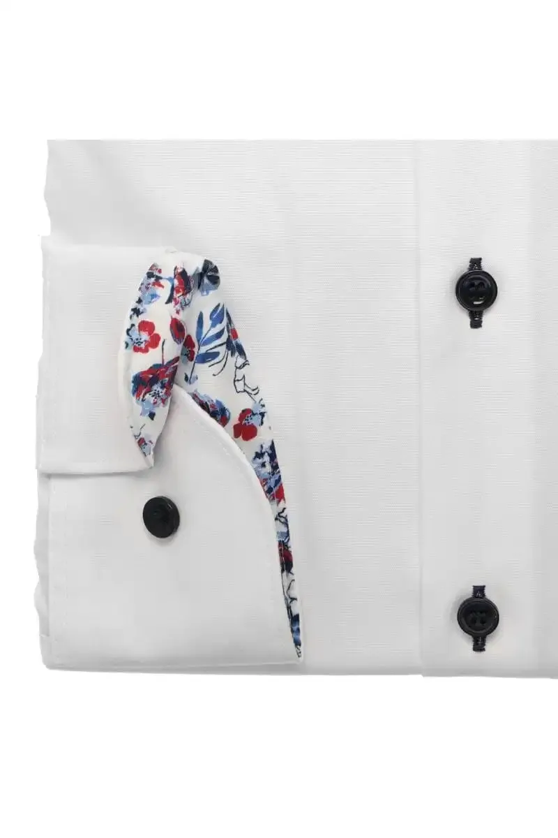 Marvelis Mens Body Fit (Slim) Shirt 7522-74-00 White