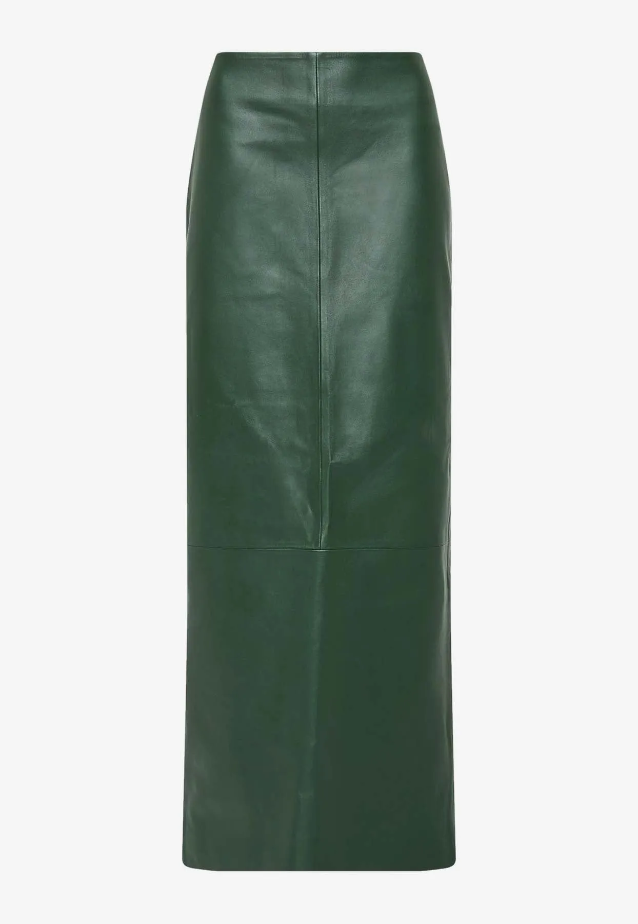 Maxi Column Leather Skirt
