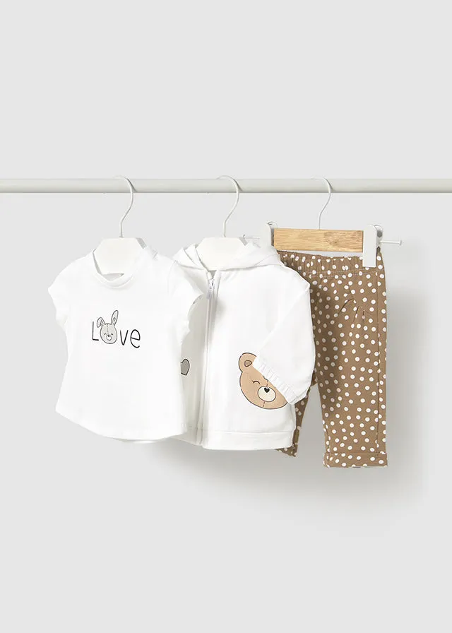 Mayoral 1878 Tee-Shirt, Trousers and Hooded Jacket In Stock Now