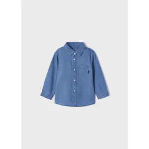 Mayoral Ecofriendly Long Sleeve Soft Denim Shirt - Medium Denim