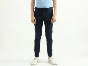 Men Textured Slim Fit Trousers