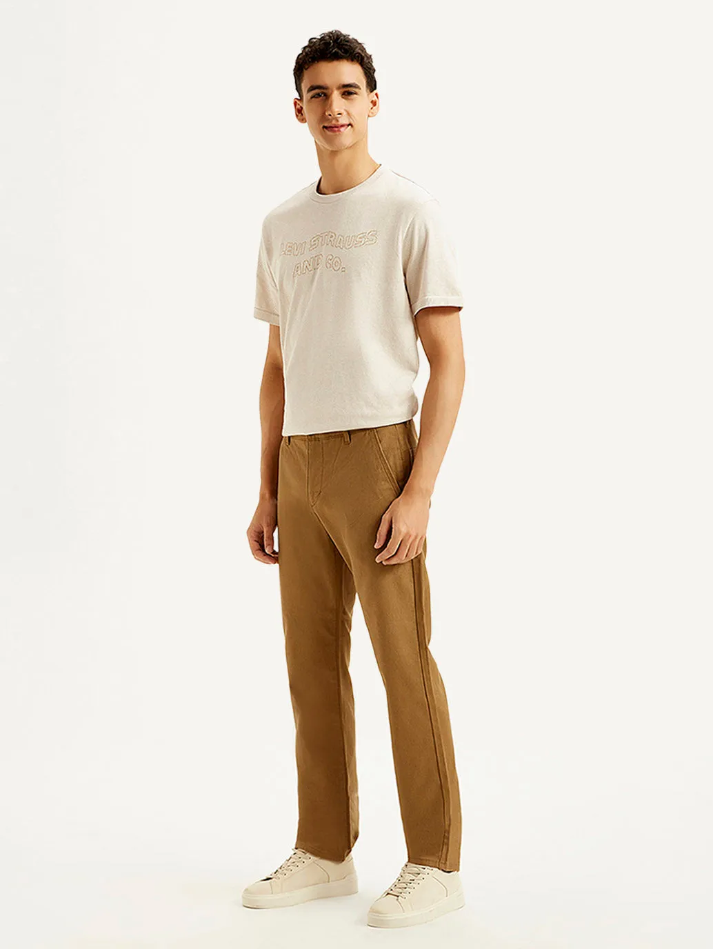 Men's Brown Slim Fit Chinos