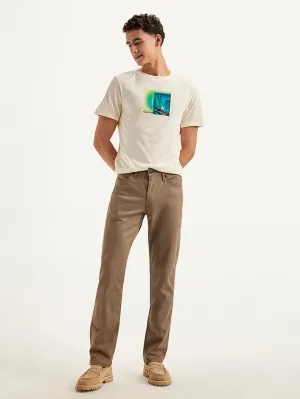 Men's Brown Slim Fit Trousers