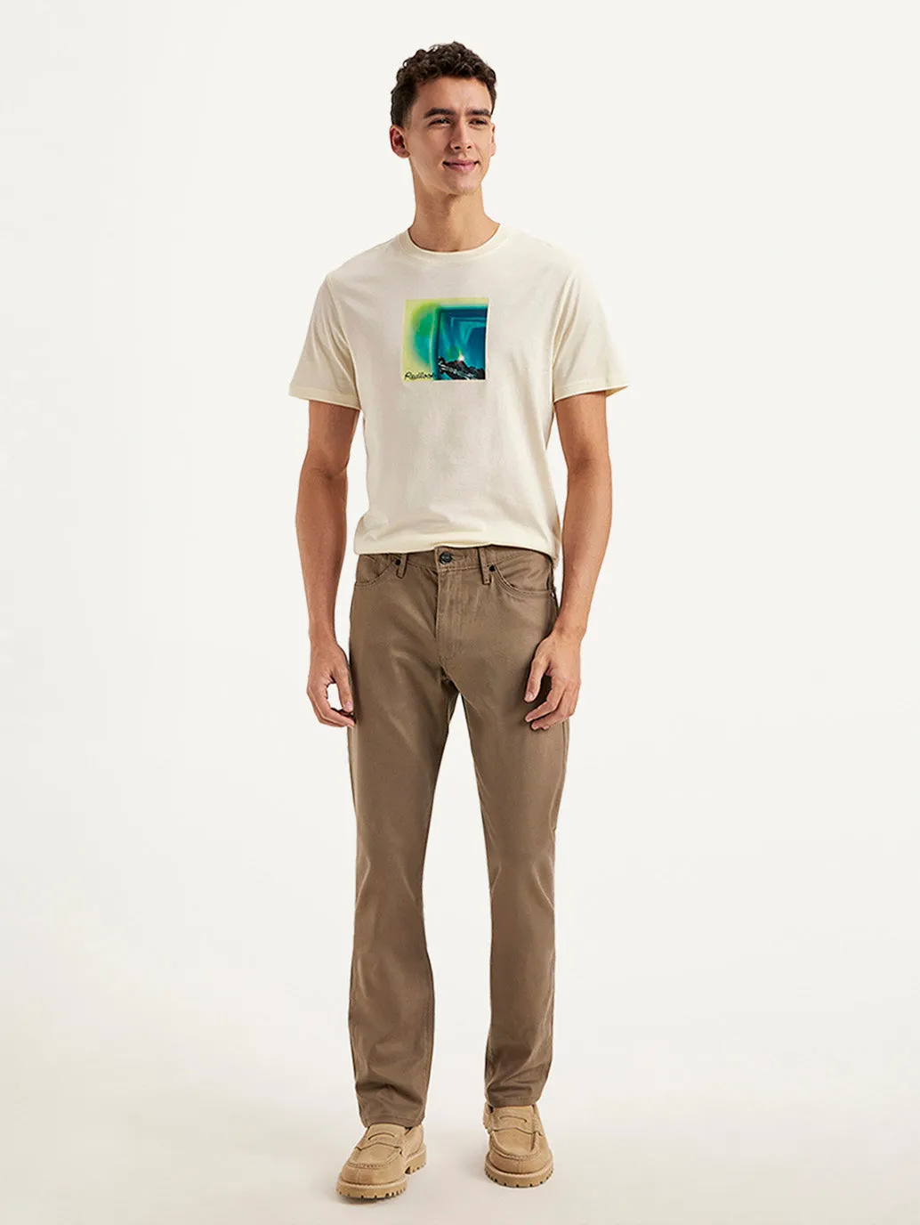 Men's Brown Slim Fit Trousers