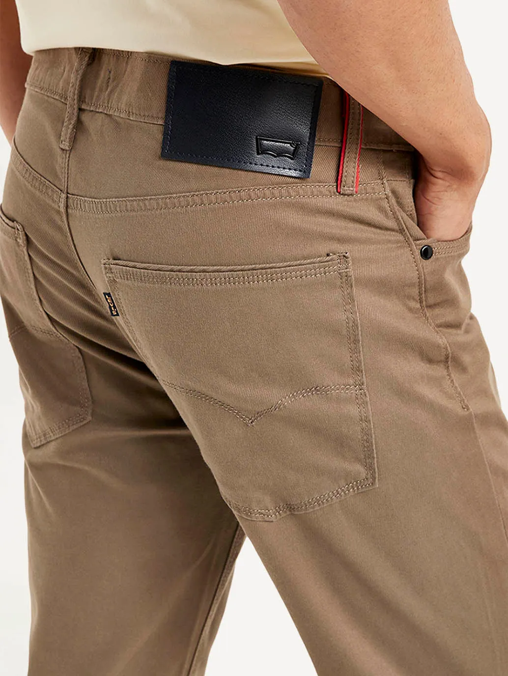 Men's Brown Slim Fit Trousers