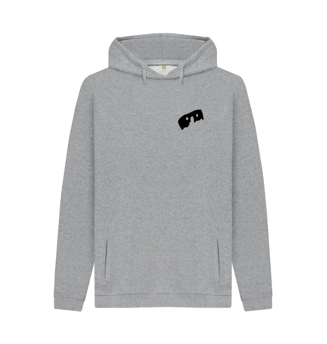 Men's Hoodie with HairyBobs Cave and Skate the Northbay Design