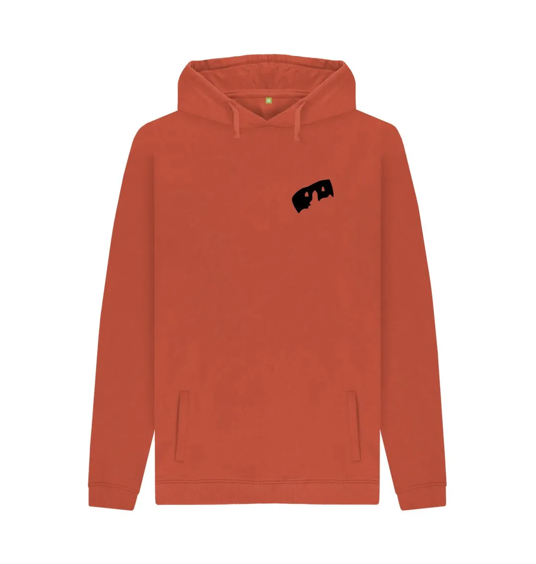 Men's Hoodie with HairyBobs Cave and Skate the Northbay Design