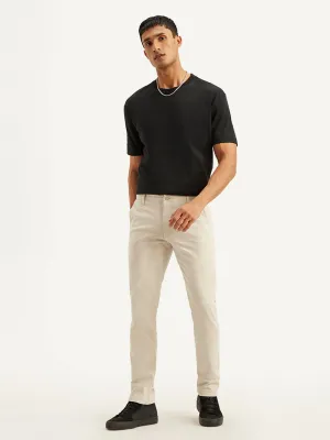 Men's Off White Slim Fit Chinos