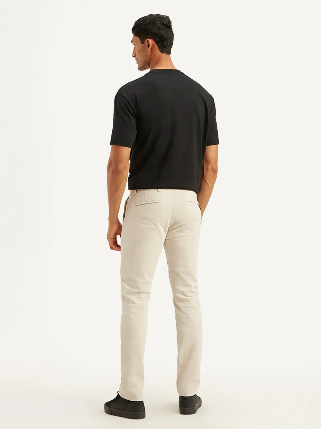 Men's Off White Slim Fit Chinos