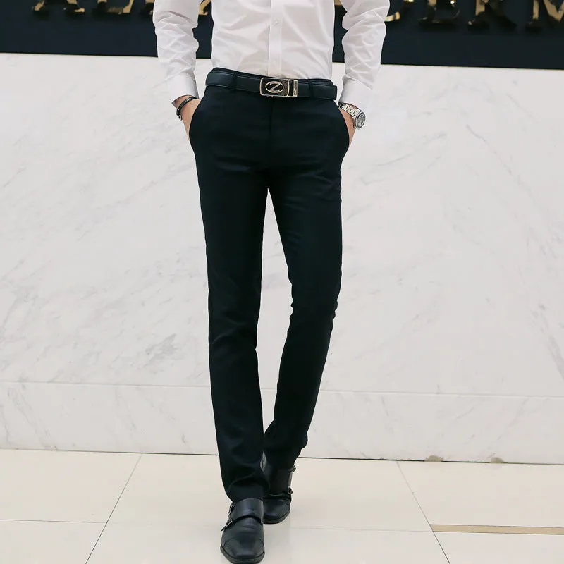 Men's Slim-Fit Business Casual Trousers
