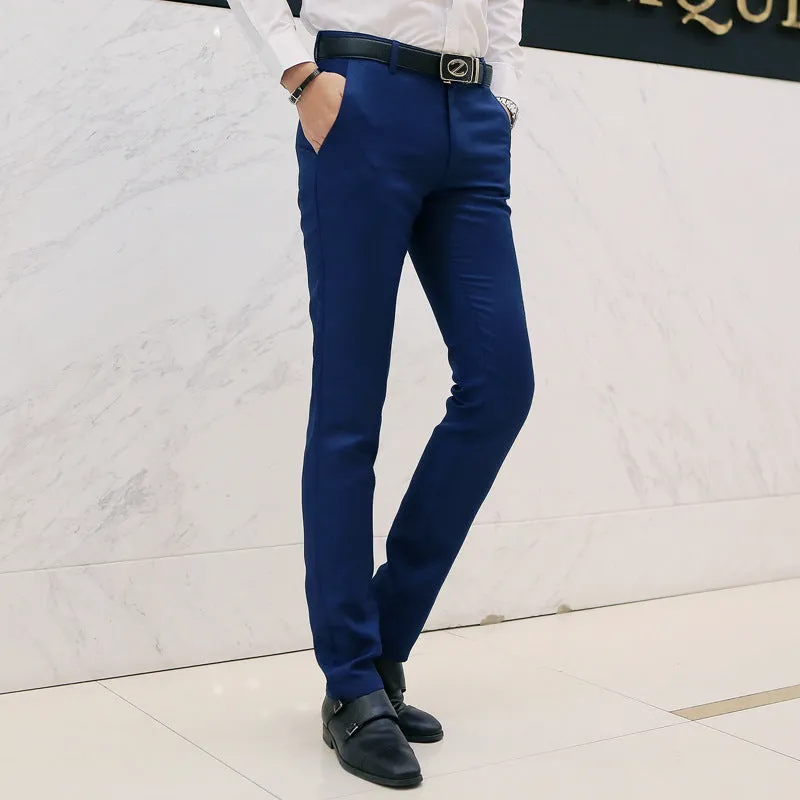 Men's Slim-Fit Business Casual Trousers