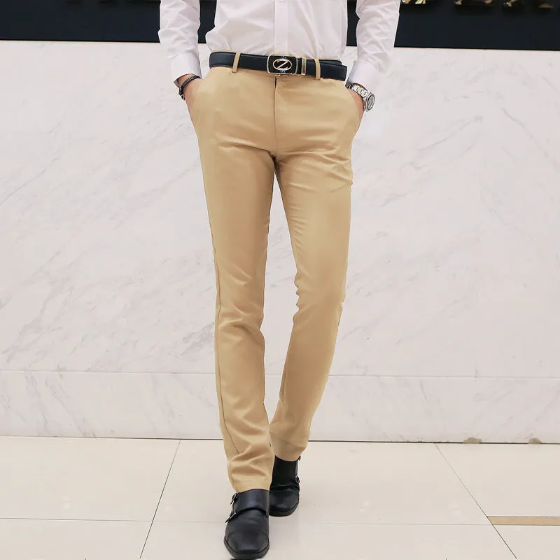 Men's Slim-Fit Business Casual Trousers