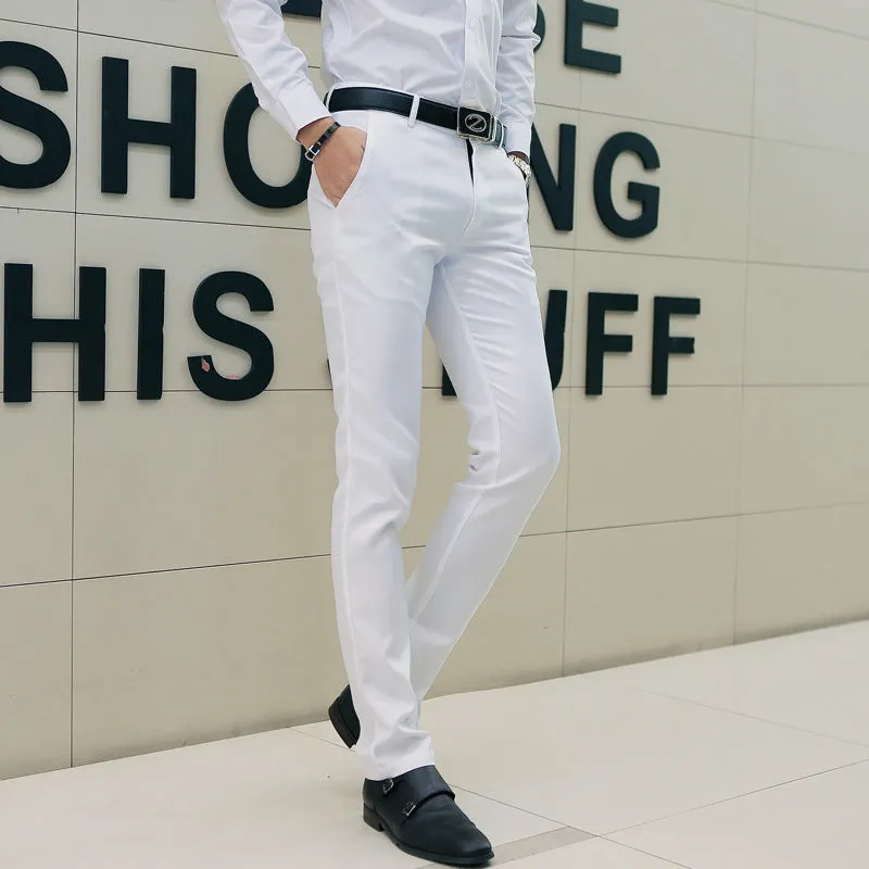 Men's Slim-Fit Business Casual Trousers
