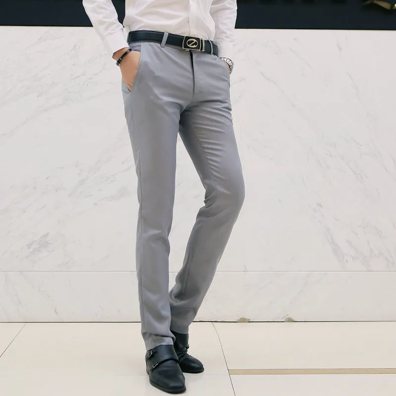 Men's Slim-Fit Business Casual Trousers