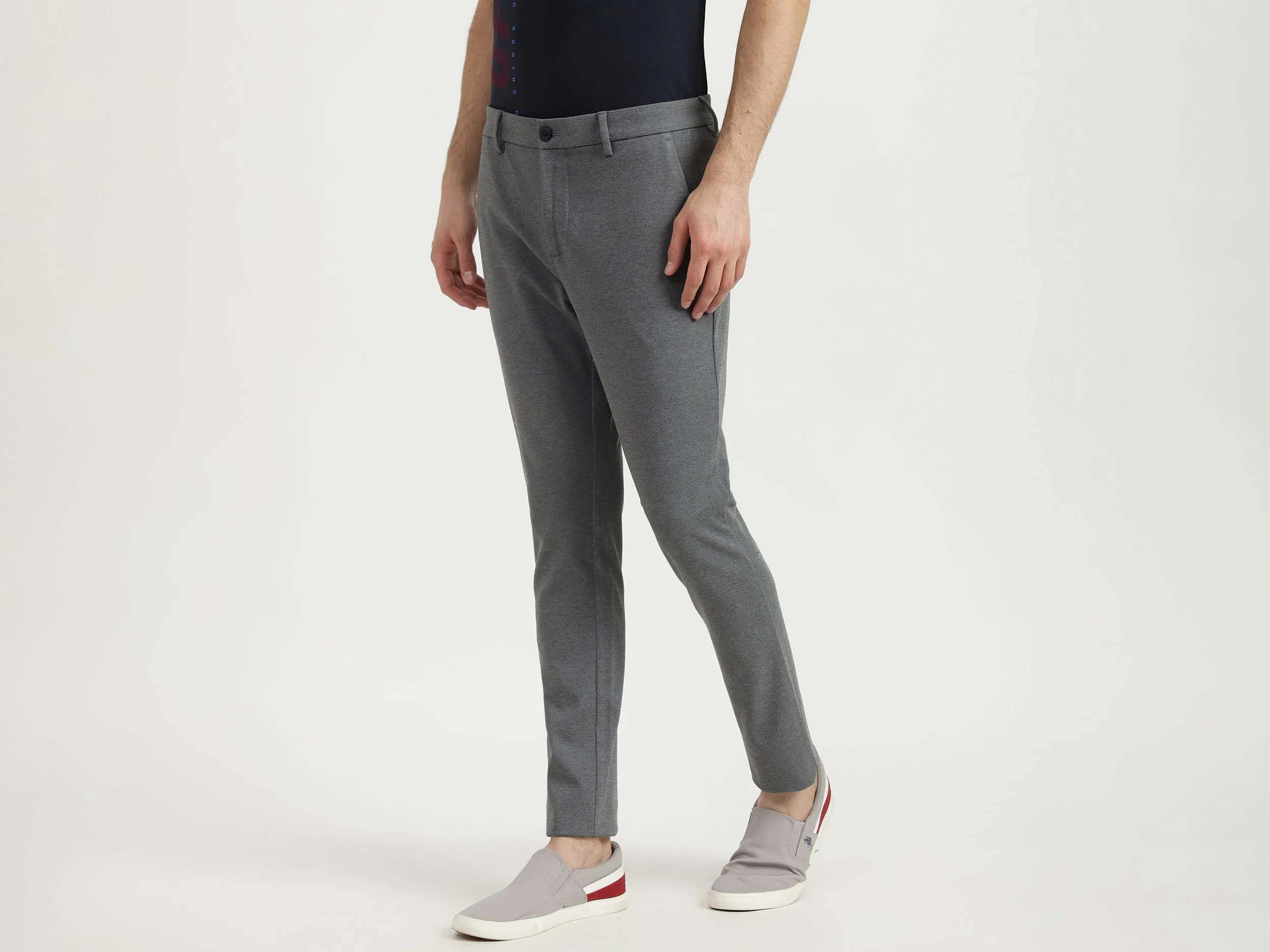 Mens Slim Fit Patterned Trousers