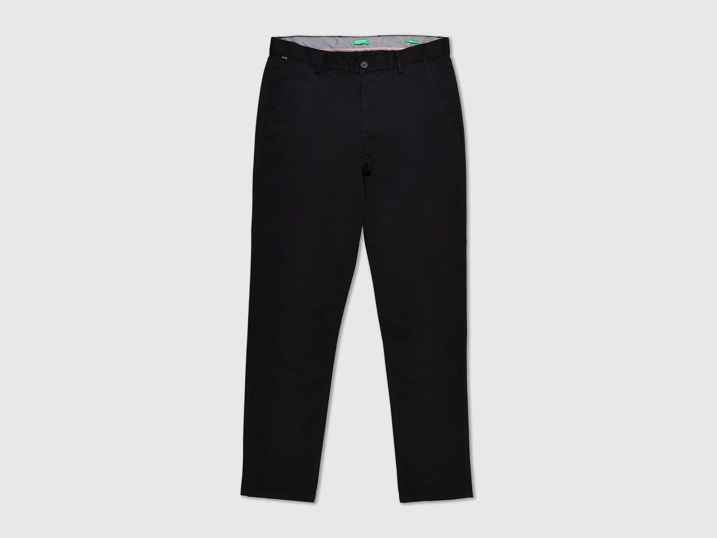 Mens Slim Fit Solid Trousers