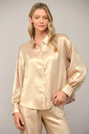 Met Button Down Top