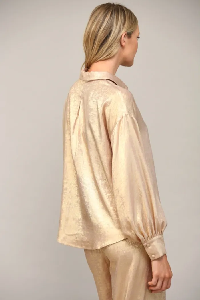 Met Button Down Top