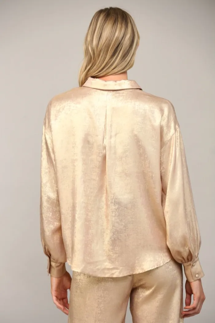 Met Button Down Top