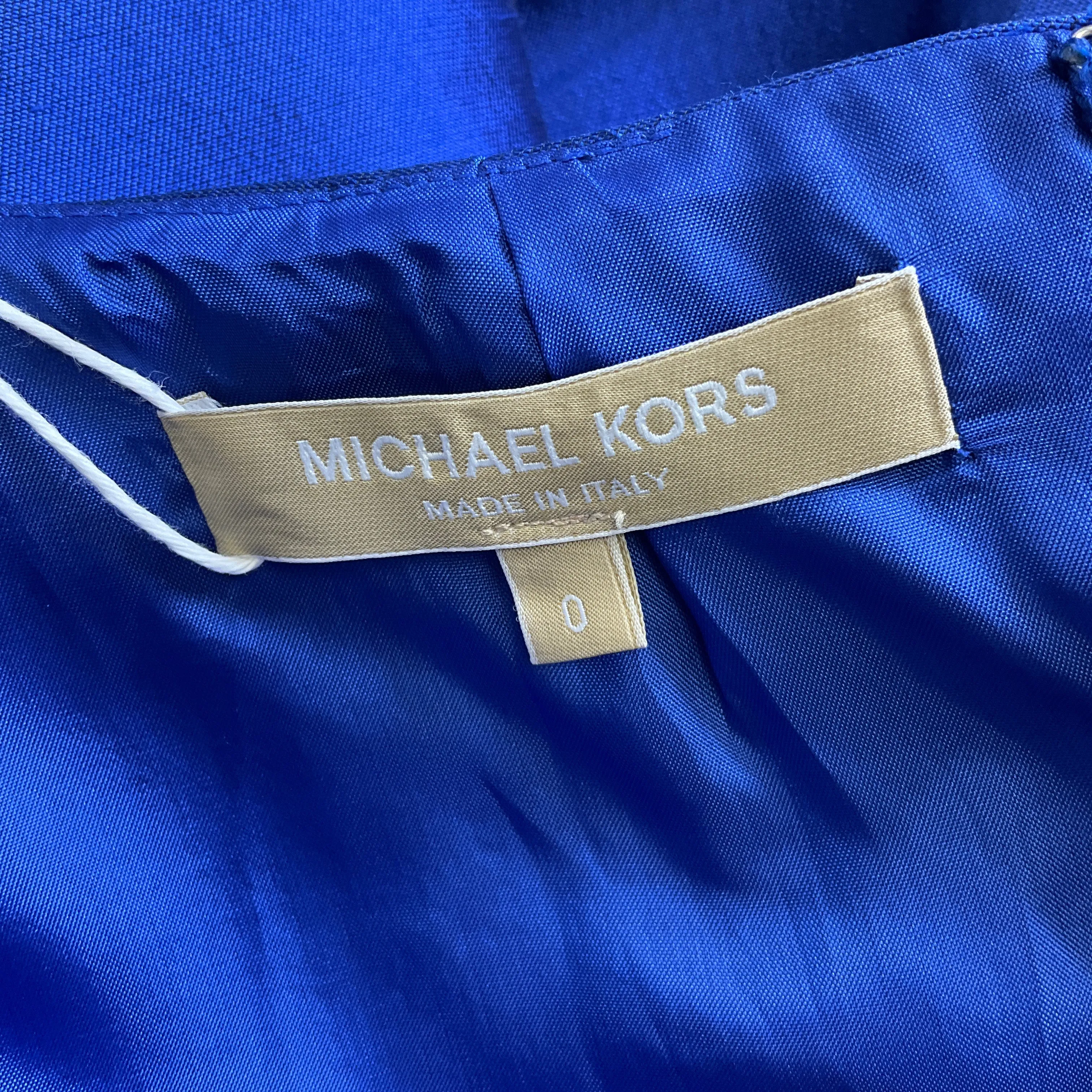 Michael Kors Sapphire Resort 2012 Shantung A-Line Sheath Dress