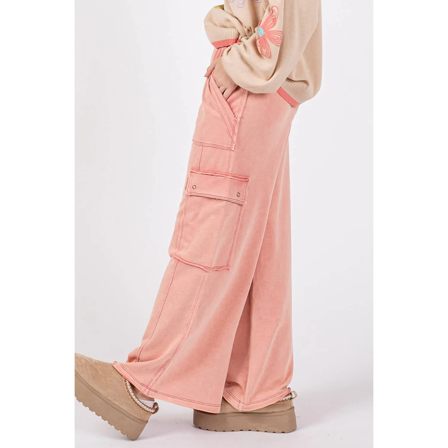 MINERAL WASHED UTILITY TROUSERS (SP7179)