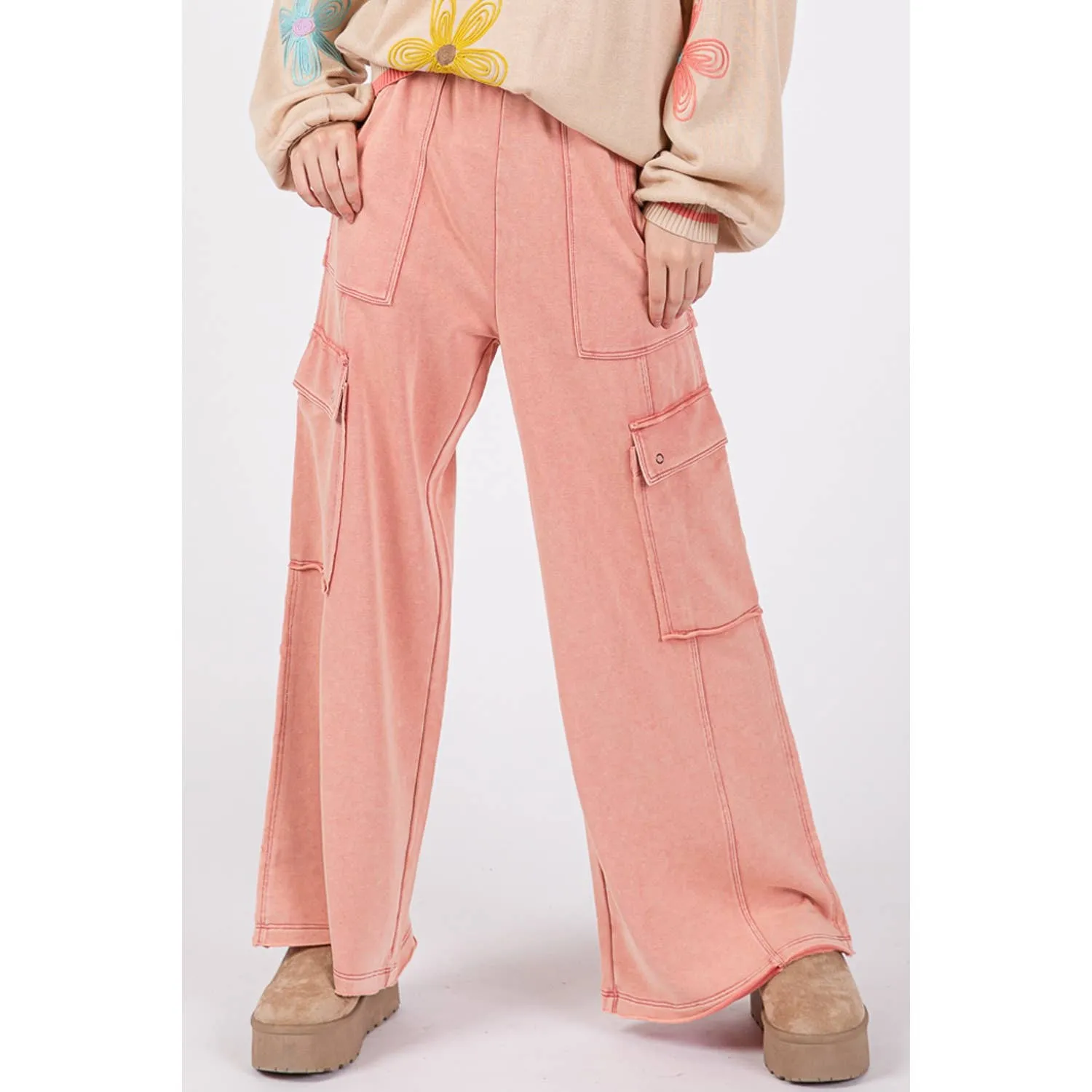 MINERAL WASHED UTILITY TROUSERS (SP7179)