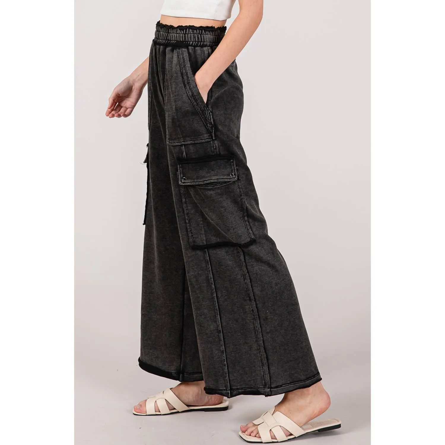 MINERAL WASHED UTILITY TROUSERS (SP7179)