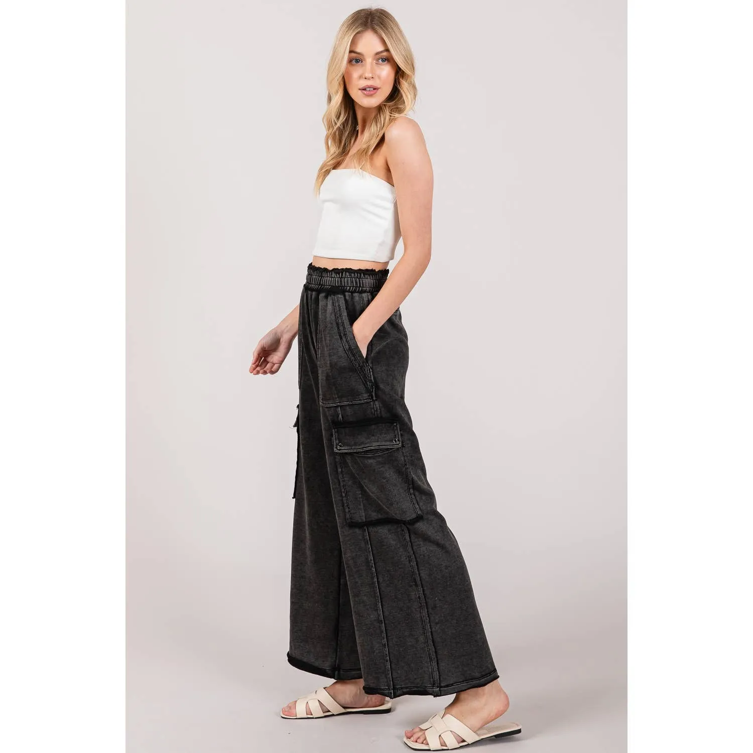 MINERAL WASHED UTILITY TROUSERS (SP7179)