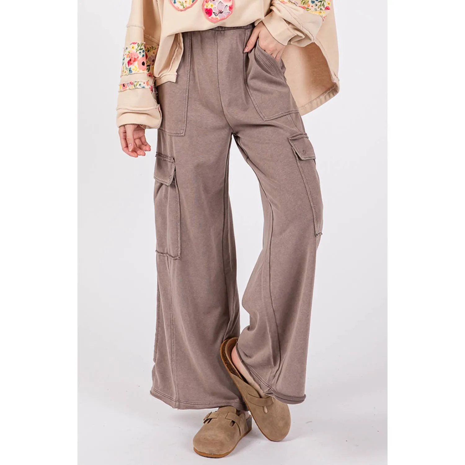 MINERAL WASHED UTILITY TROUSERS (SP7179)