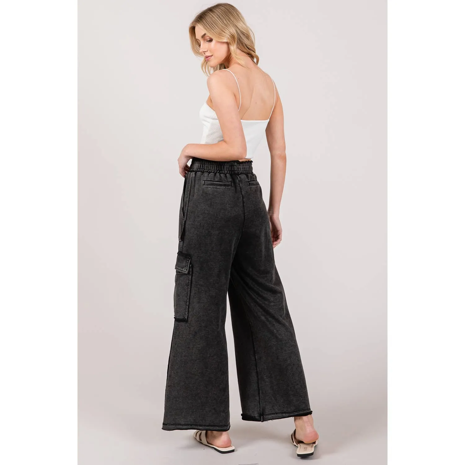 MINERAL WASHED UTILITY TROUSERS (SP7179)