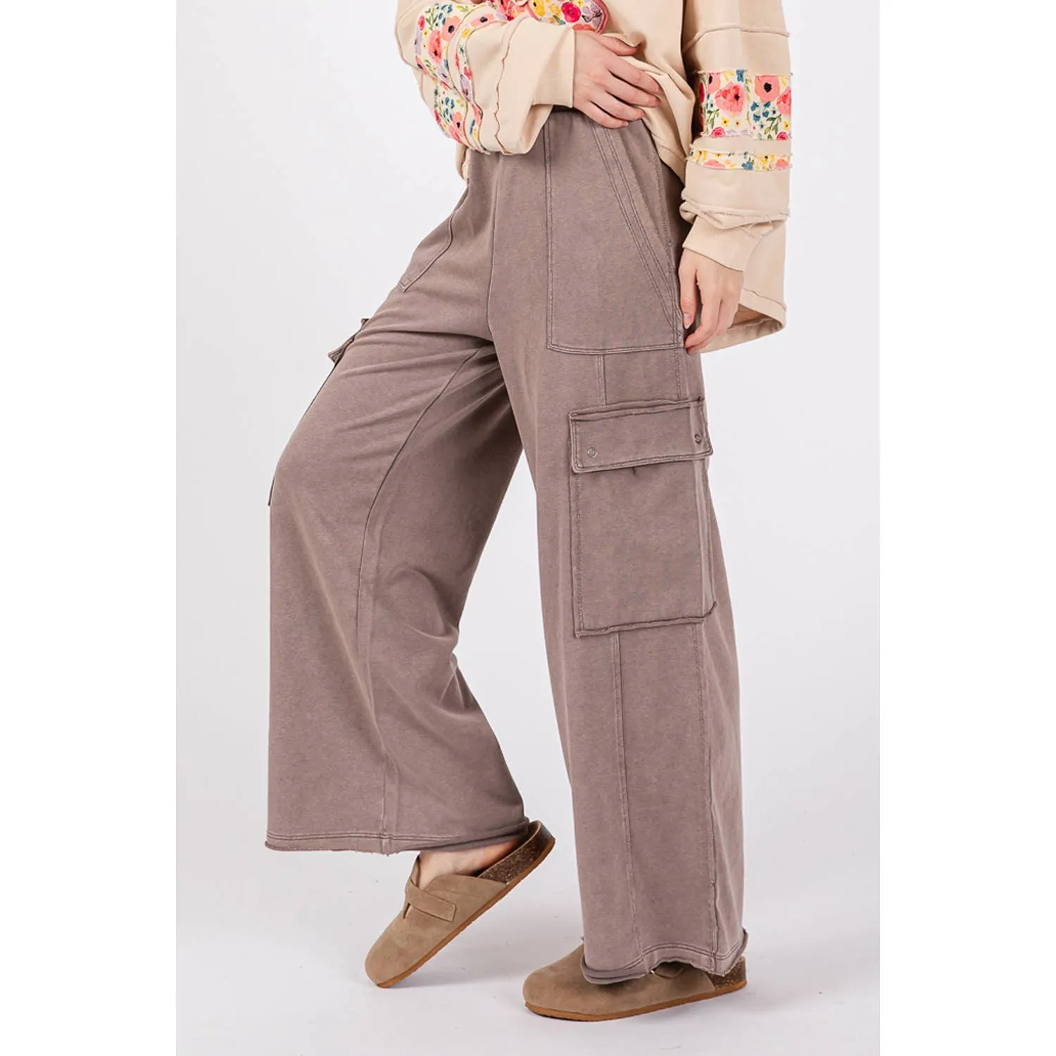 MINERAL WASHED UTILITY TROUSERS (SP7179)
