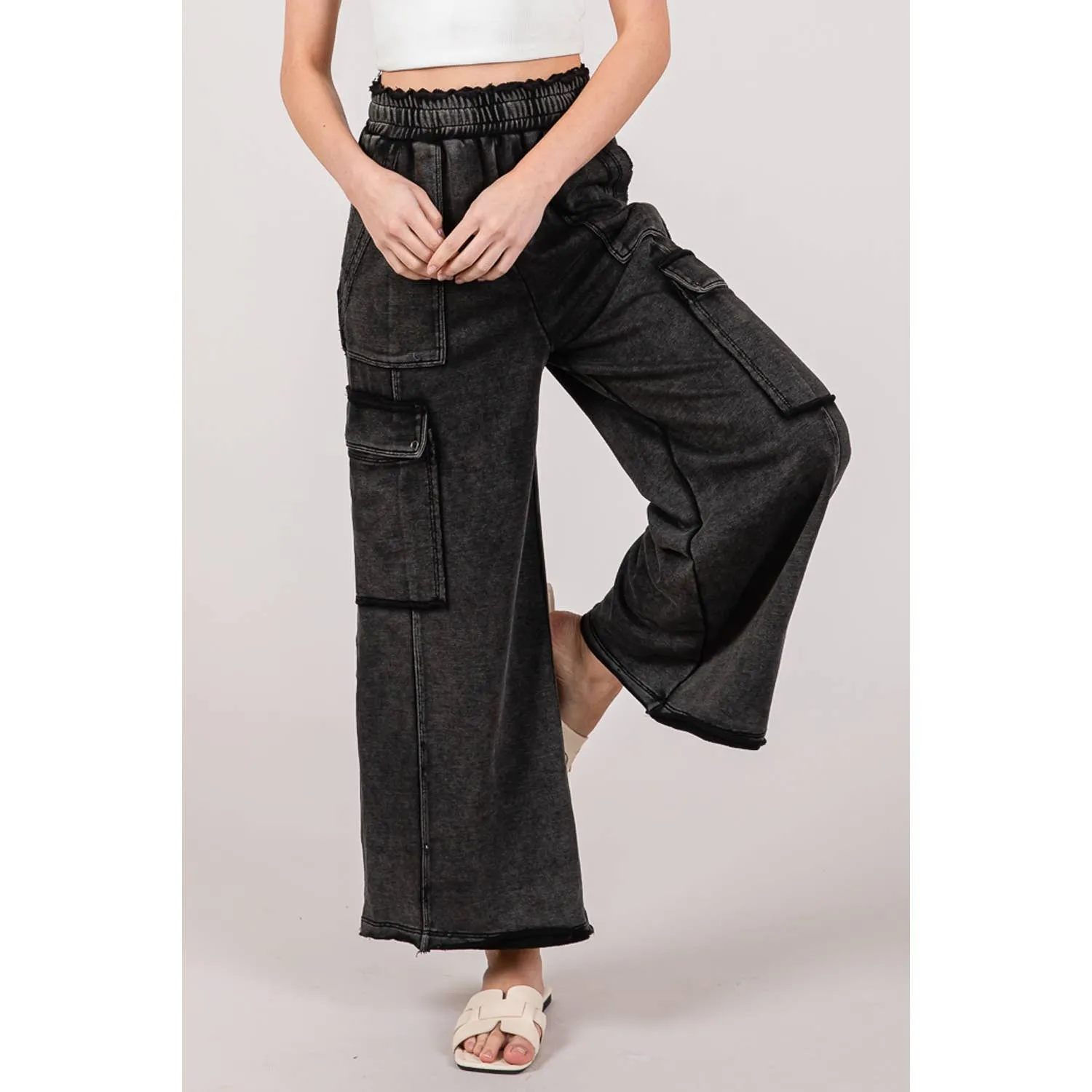 MINERAL WASHED UTILITY TROUSERS (SP7179)