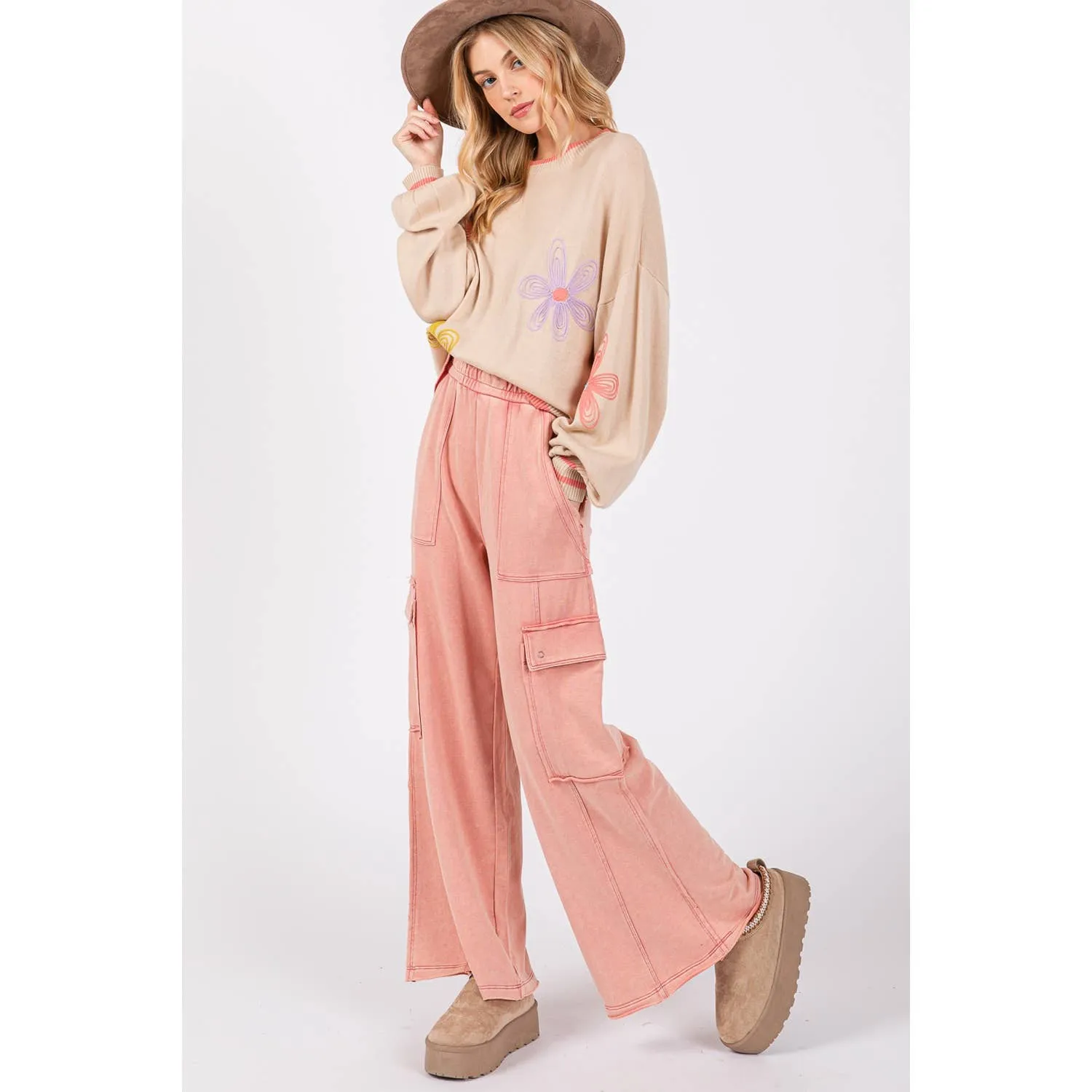 MINERAL WASHED UTILITY TROUSERS (SP7179)