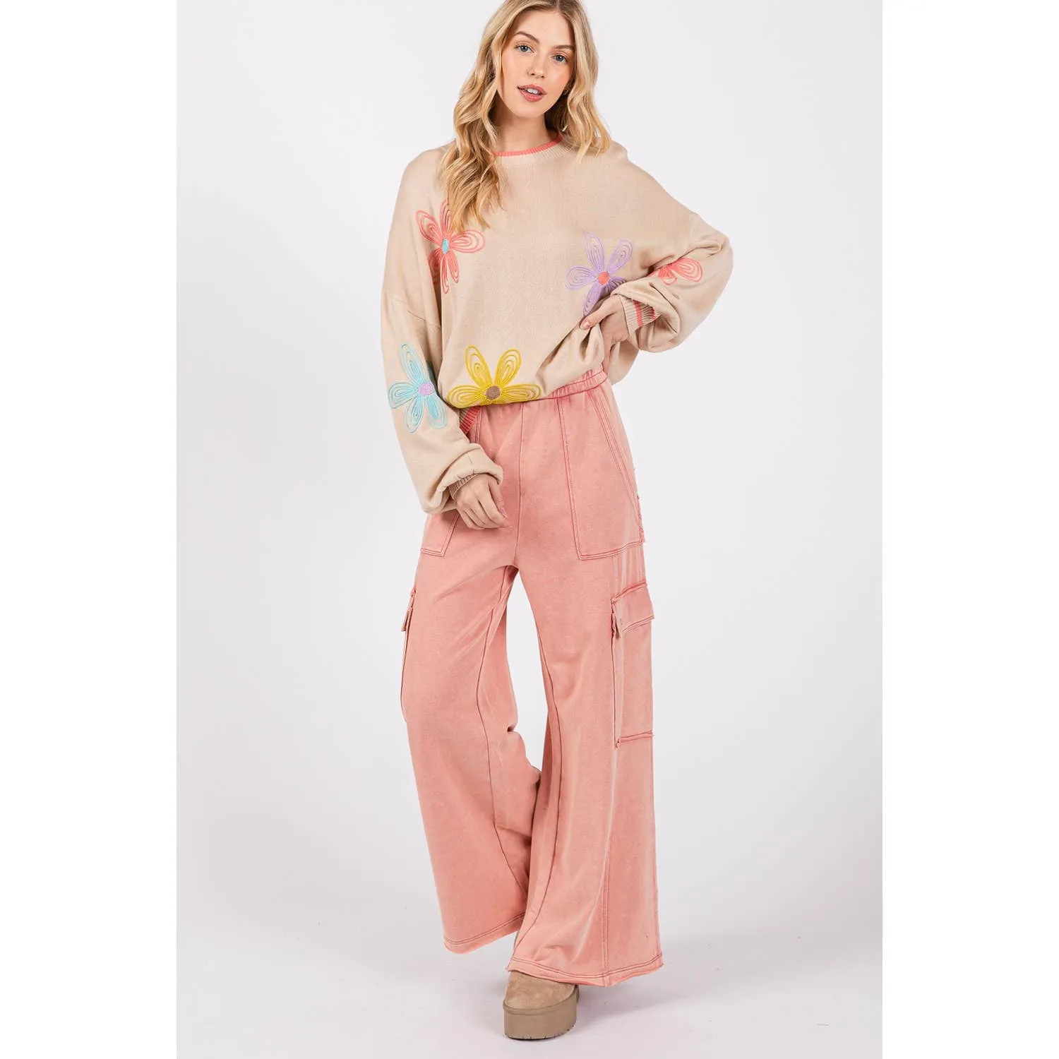 MINERAL WASHED UTILITY TROUSERS (SP7179)