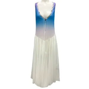Missoni Mare Blue / Purple / White Ombre Effect Beach Cover-up Dress