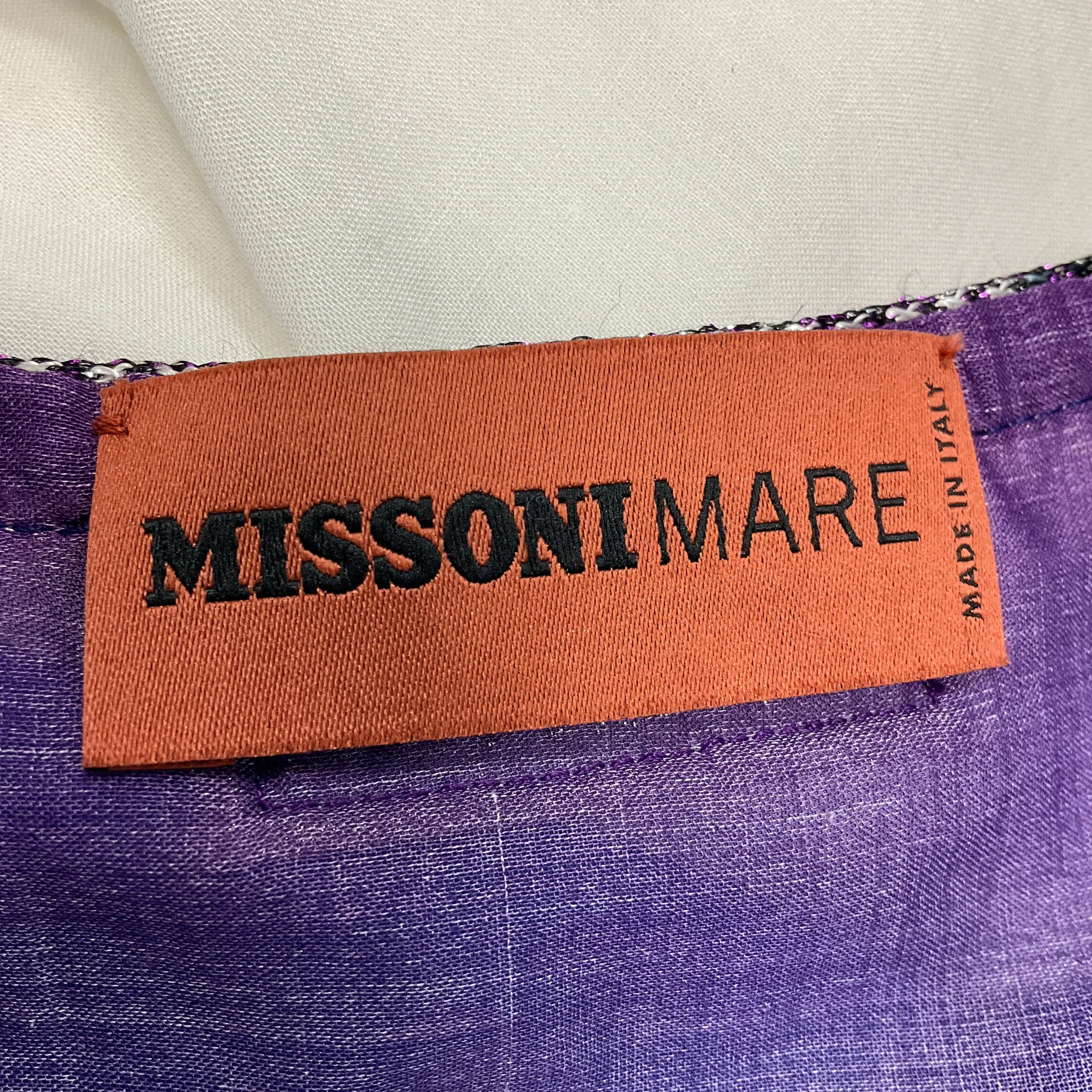 Missoni Mare Blue / Purple / White Ombre Effect Beach Cover-up Dress